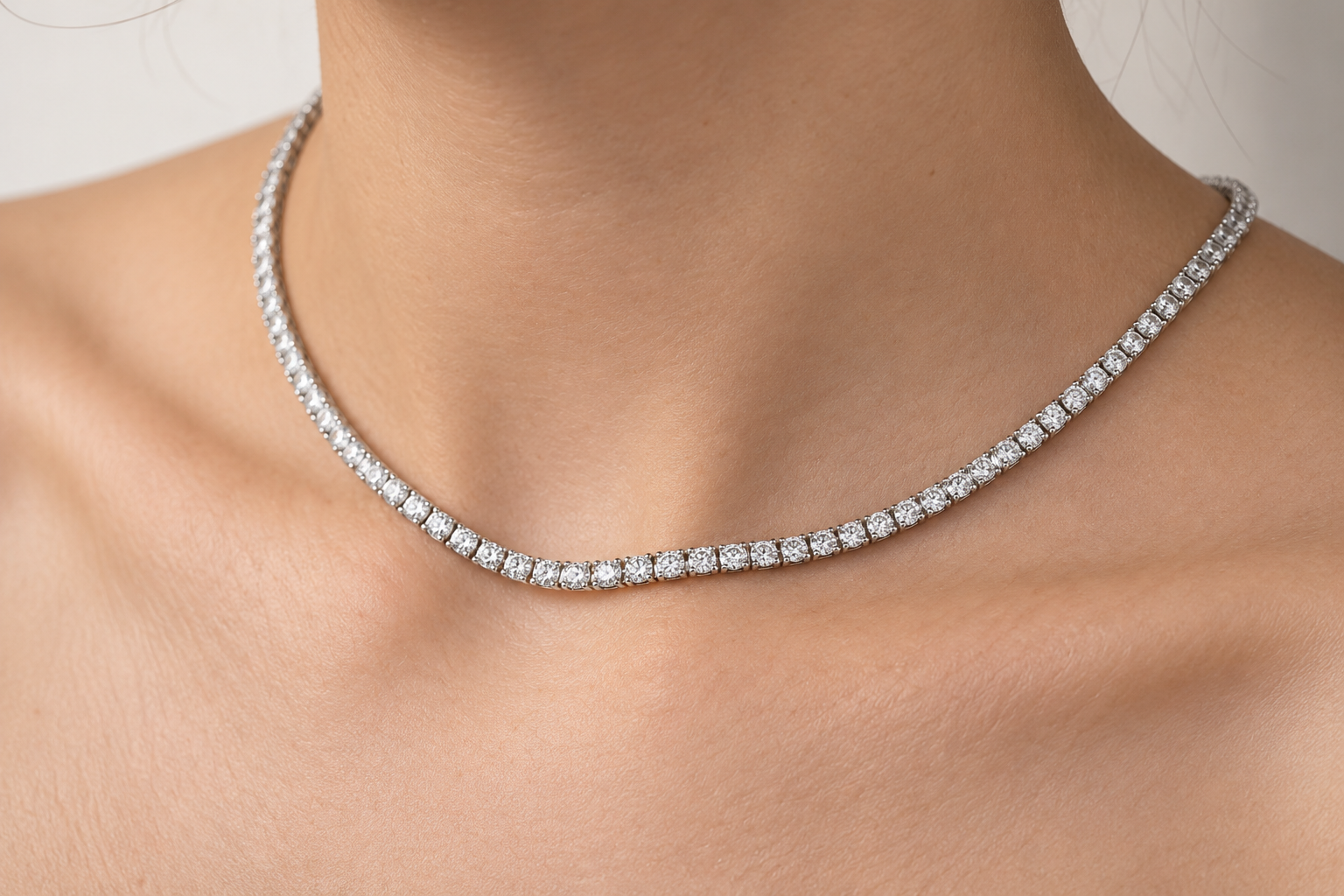 Diamond Tennis Necklace – Image 7