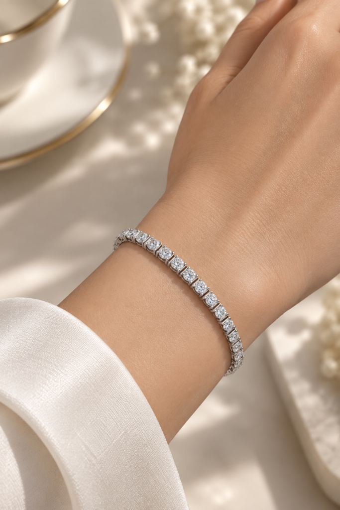 Classic Natural Diamond Tennis Bracelets