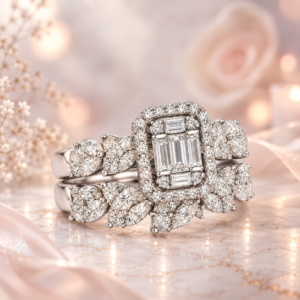 Halo Natural Diamond Engagement Ring - изображение 1