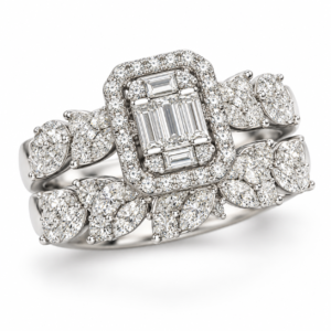 Halo Natural Diamond Engagement Ring - изображение 2