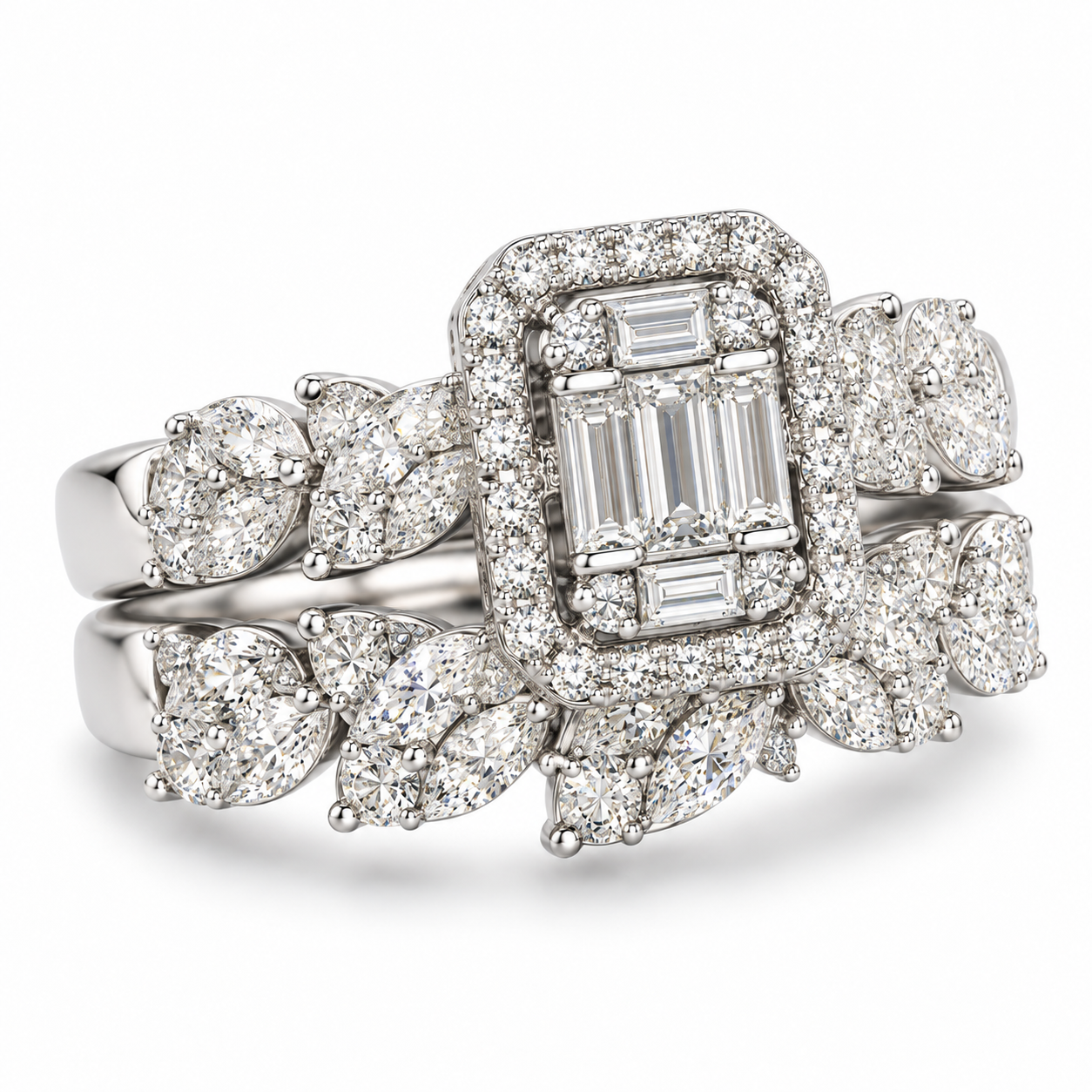 Halo Natural Diamond Engagement Ring - изображение 4