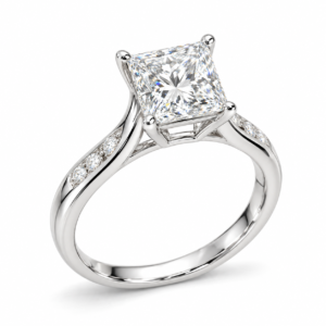 Princess Natural Diamond Engagement Ring - Image 2