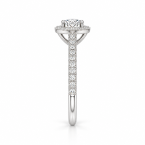 Crown Natural Diamond Engagement Ring - 图片 4