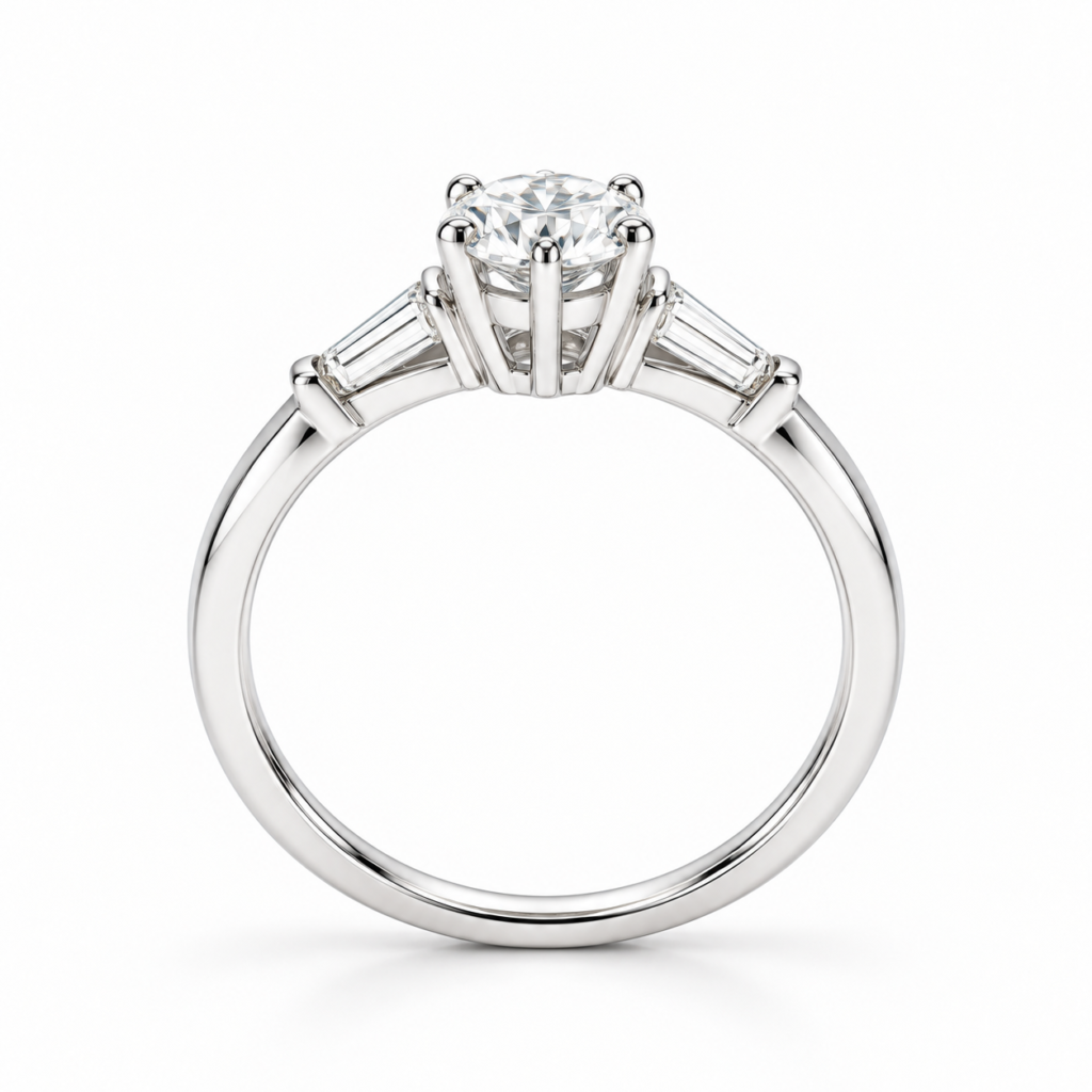 Trilogy Natural Diamond Engagement Ring