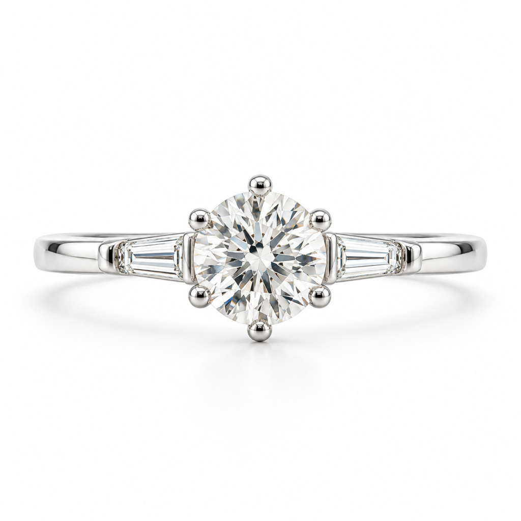 Trilogy Natural Diamond Engagement Ring