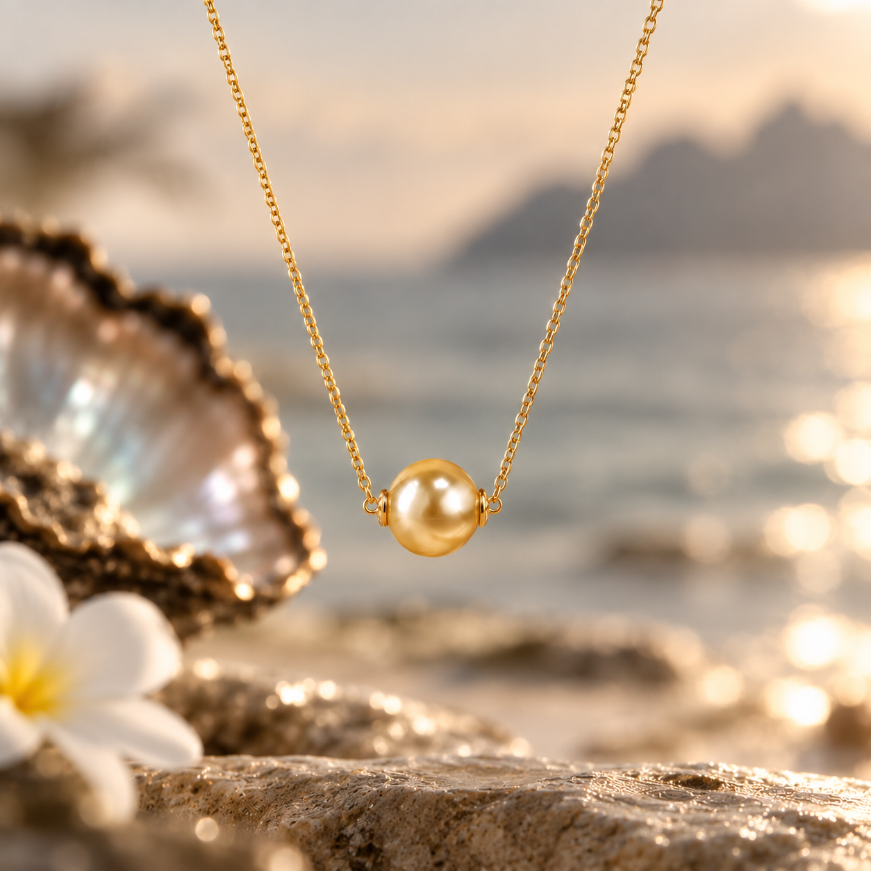 Motu Golden South Sea Pearl Pendant – 12mm – Bild 1