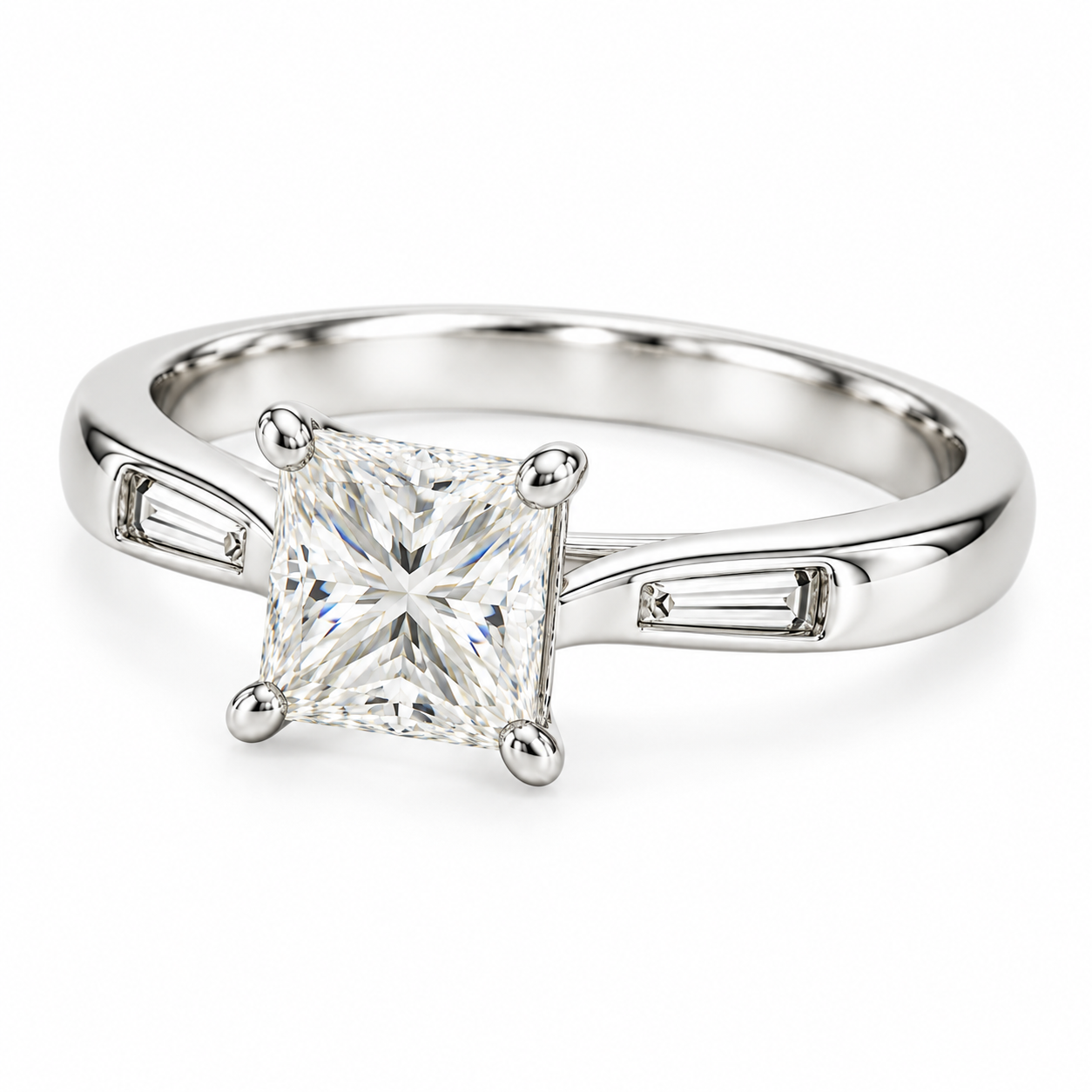Princess Solitaire Diamond Ring 1 CT - immagine 4