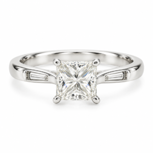 Princess Solitaire Diamond Ring 1 CT - immagine 2