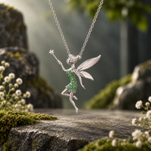 Tsavorite Fairy Pendant Necklace - Image 1
