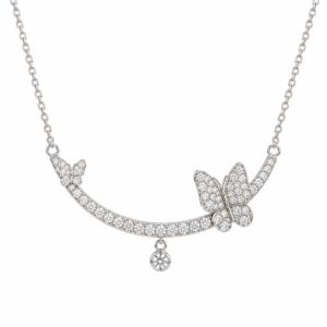 Whisper Butterfly Diamond C Necklace - Image 2