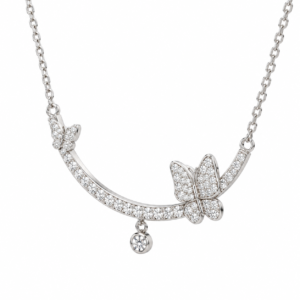Whisper Butterfly Diamond C Necklace - Image 3