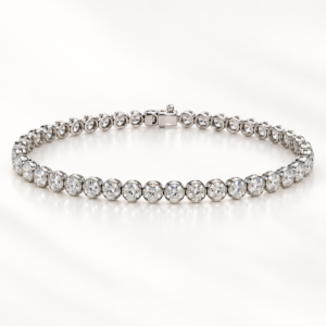 Oval Natural Diamond Tennis Bracelet – Bild 7