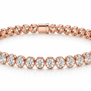 Oval Natural Diamond Tennis Bracelet – Bild 5